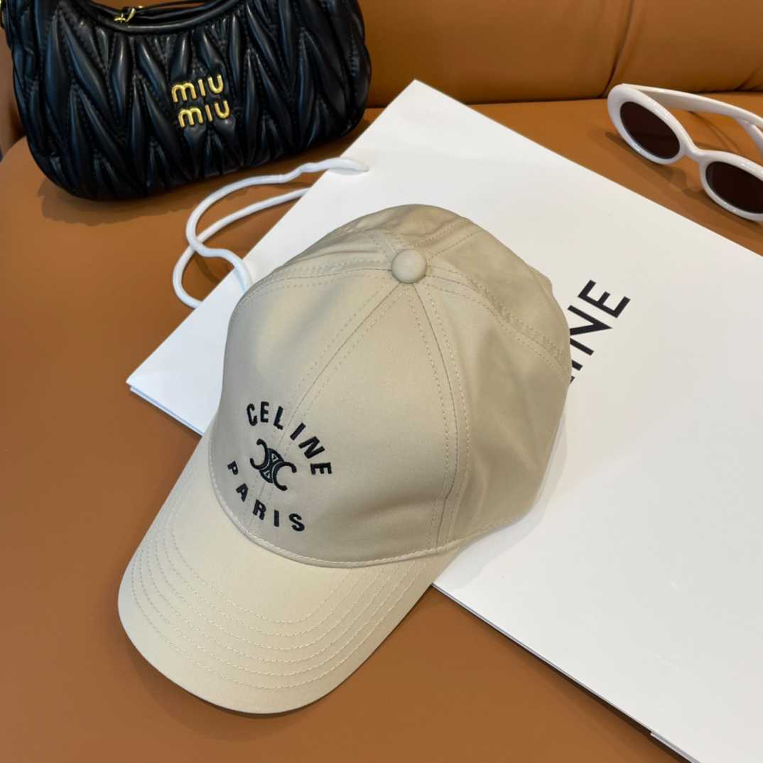 Celine Paris Triomphe Embroidered Baseball Cap  - DesignerGu