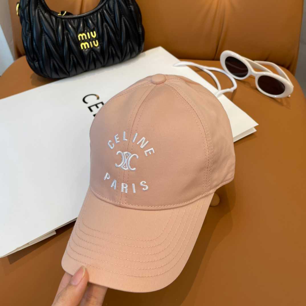 Celine Paris Triomphe Embroidered Baseball Cap  - DesignerGu