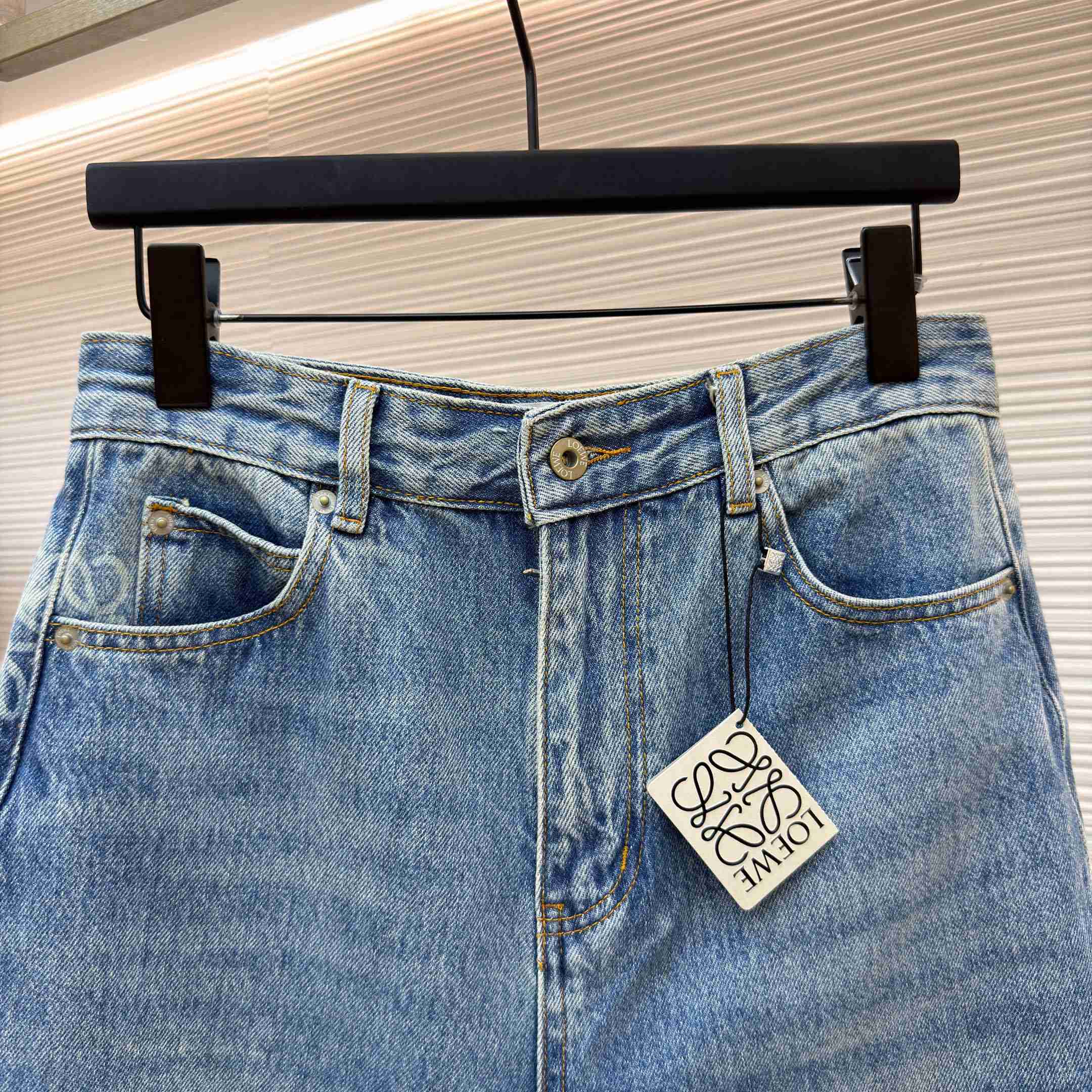Loewe Anagram Barrel Jeans 'Washed Denim' - DesignerGu
