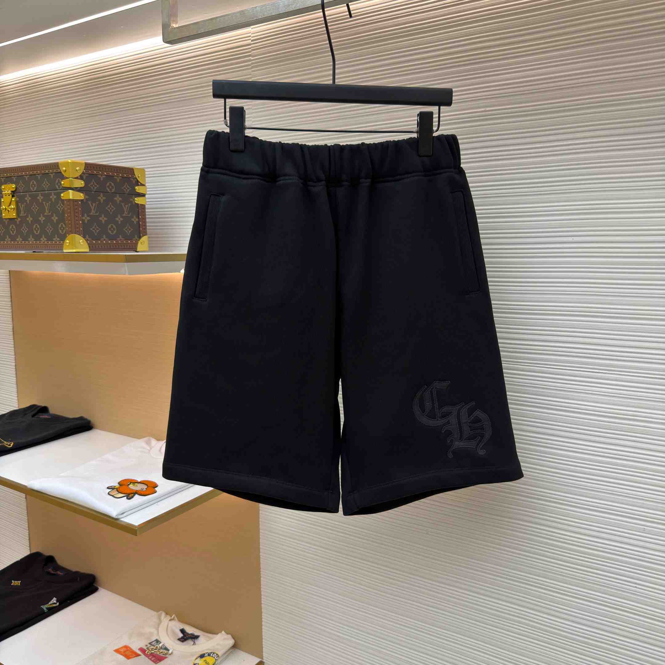 Chrome Hearts 711 Nylon CH Sweatshorts 'Black' - DesignerGu