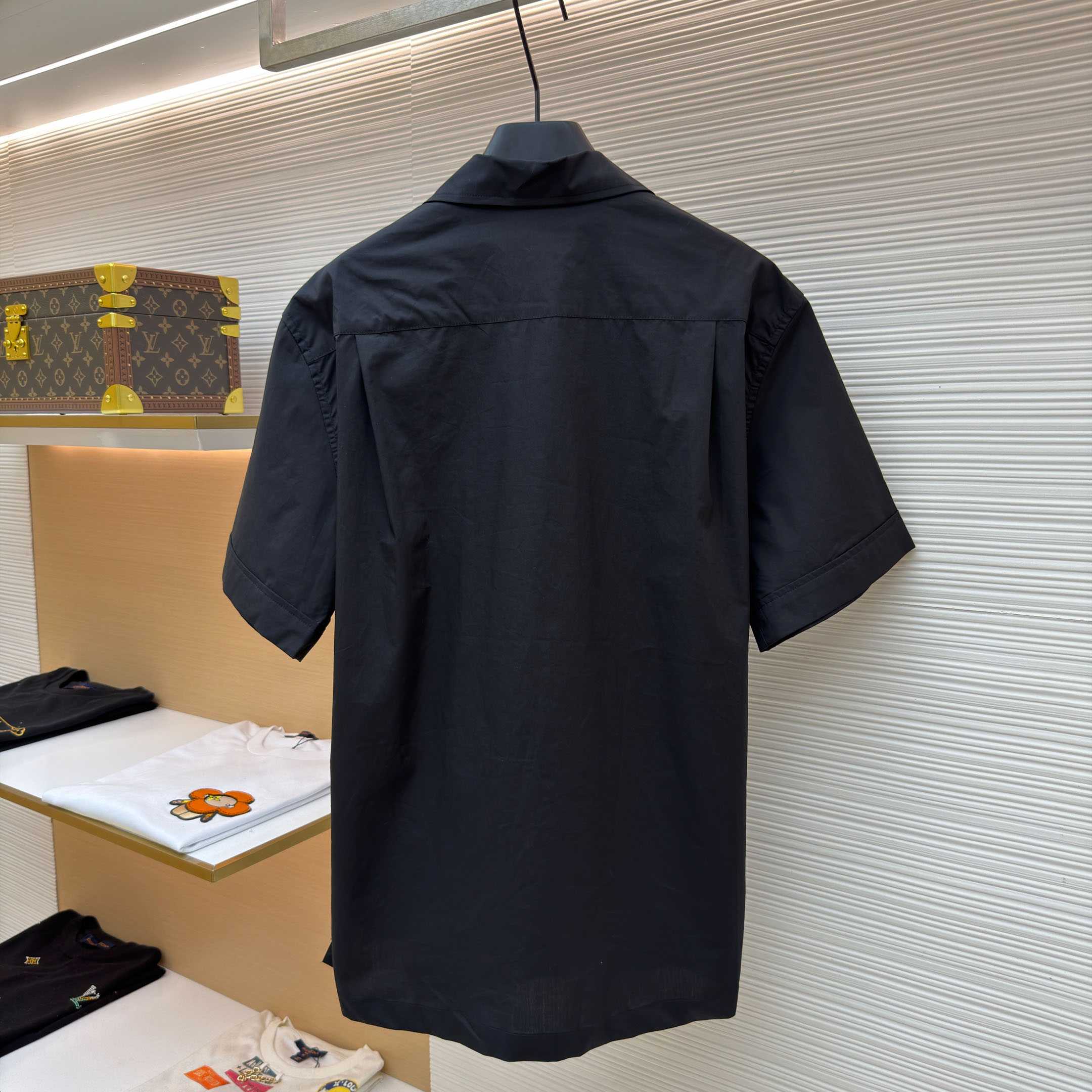 Dolce & Gabbana Logo Plaque Cotton Short Sleeved Shirt - DesignerGu