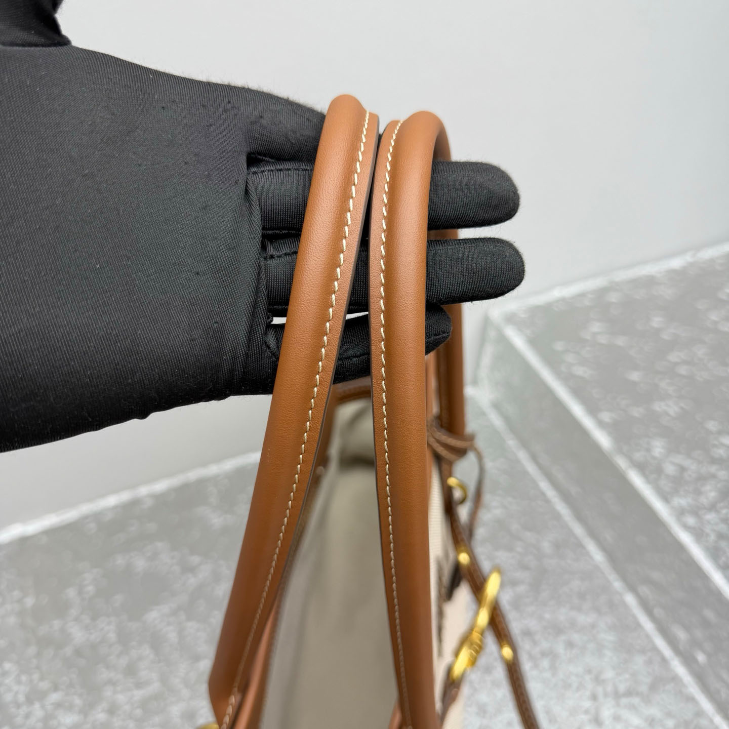 Miu Miu Aventure Canvas And Leather Bag - DesignerGu