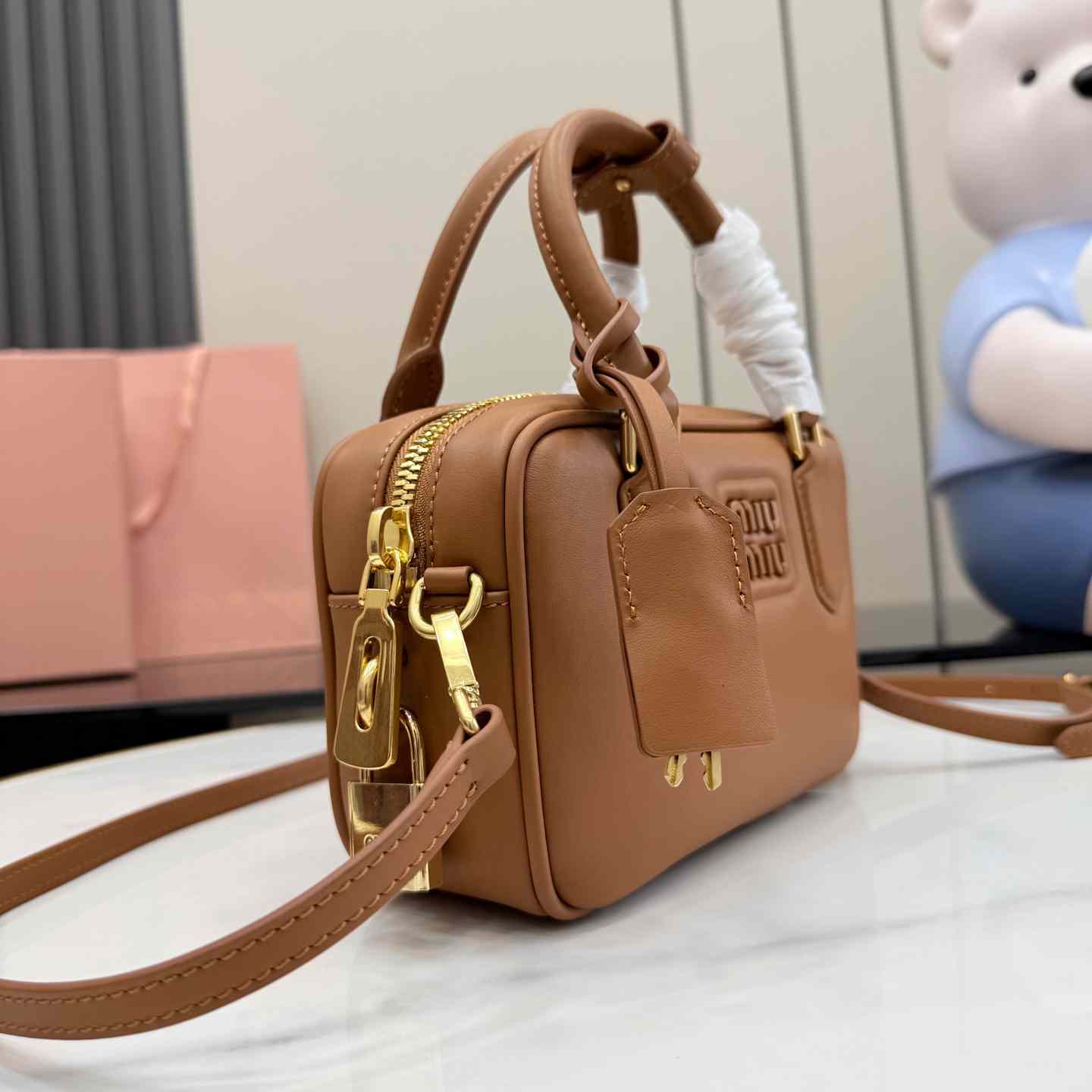 Miu Miu Arcadie Leather Bag 5BB123 - DesignerGu