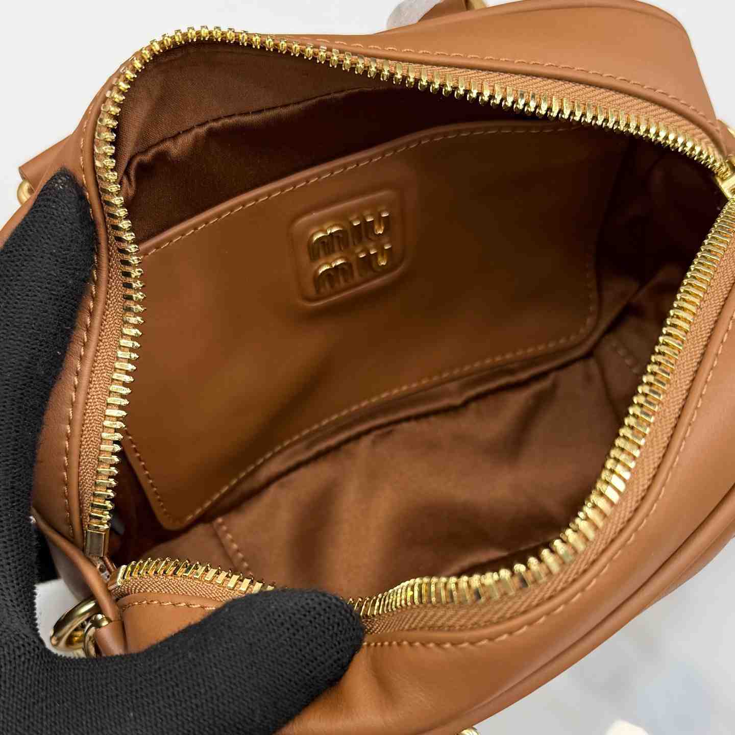 Miu Miu Arcadie Leather Bag 5BB123 - DesignerGu