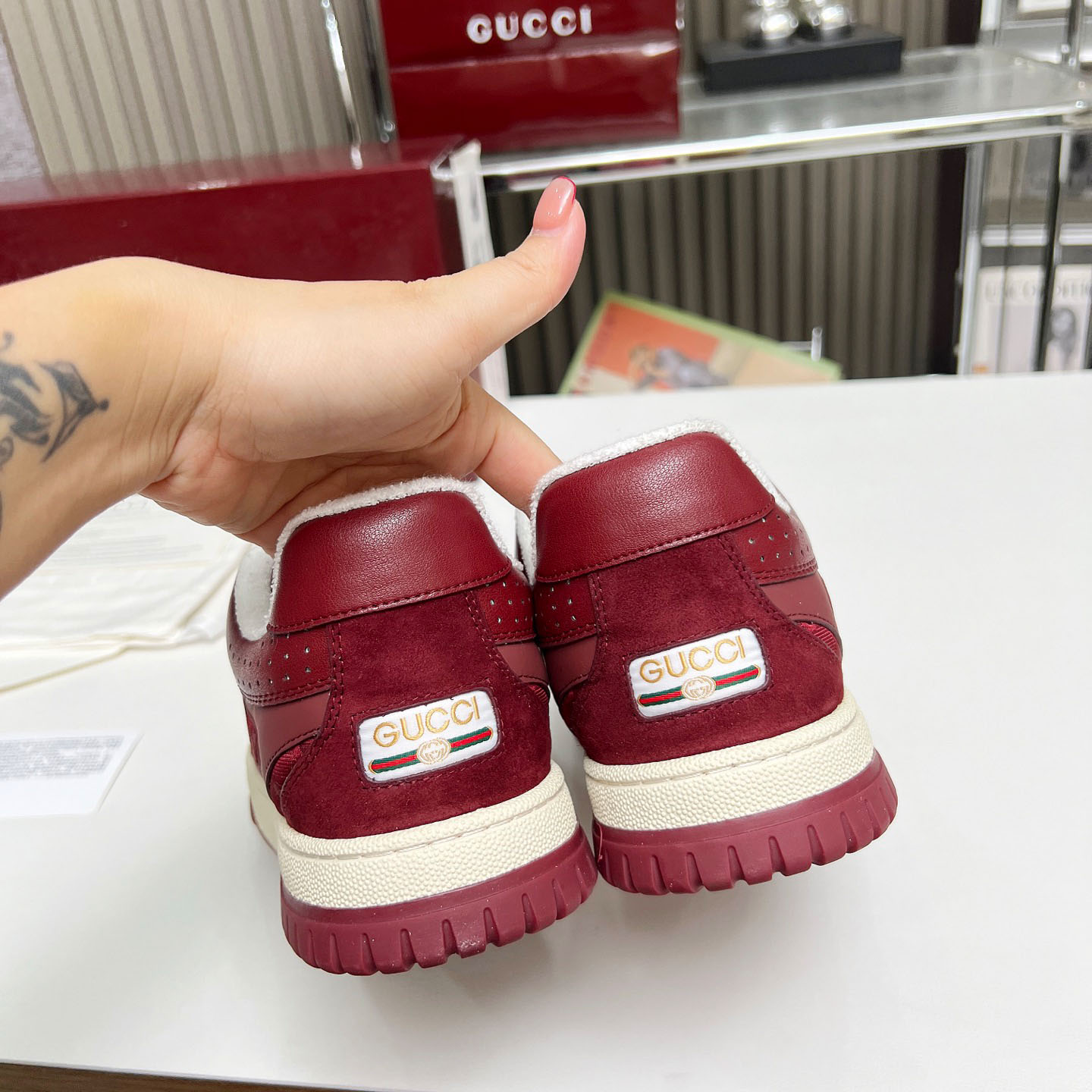 Gucci Re-Web Sneakers - DesignerGu