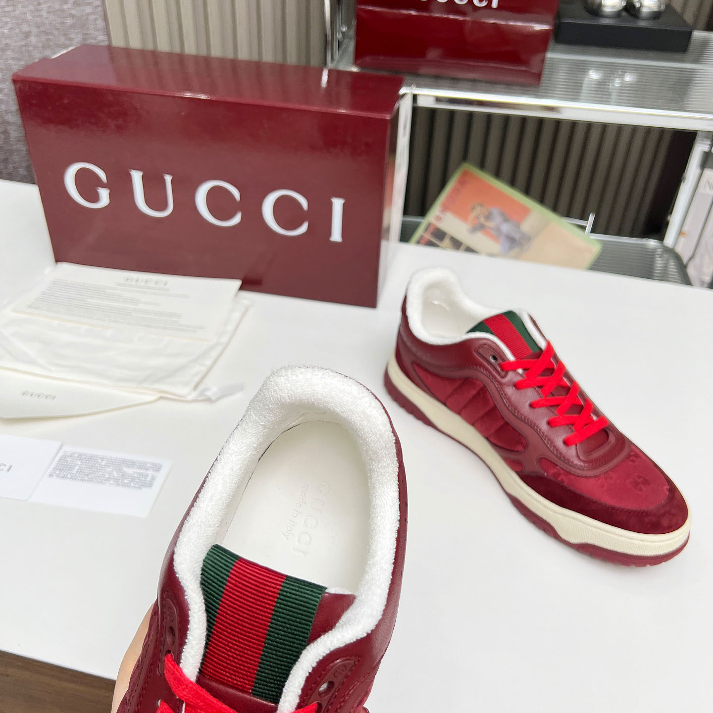 Gucci Re-Web Sneakers - DesignerGu