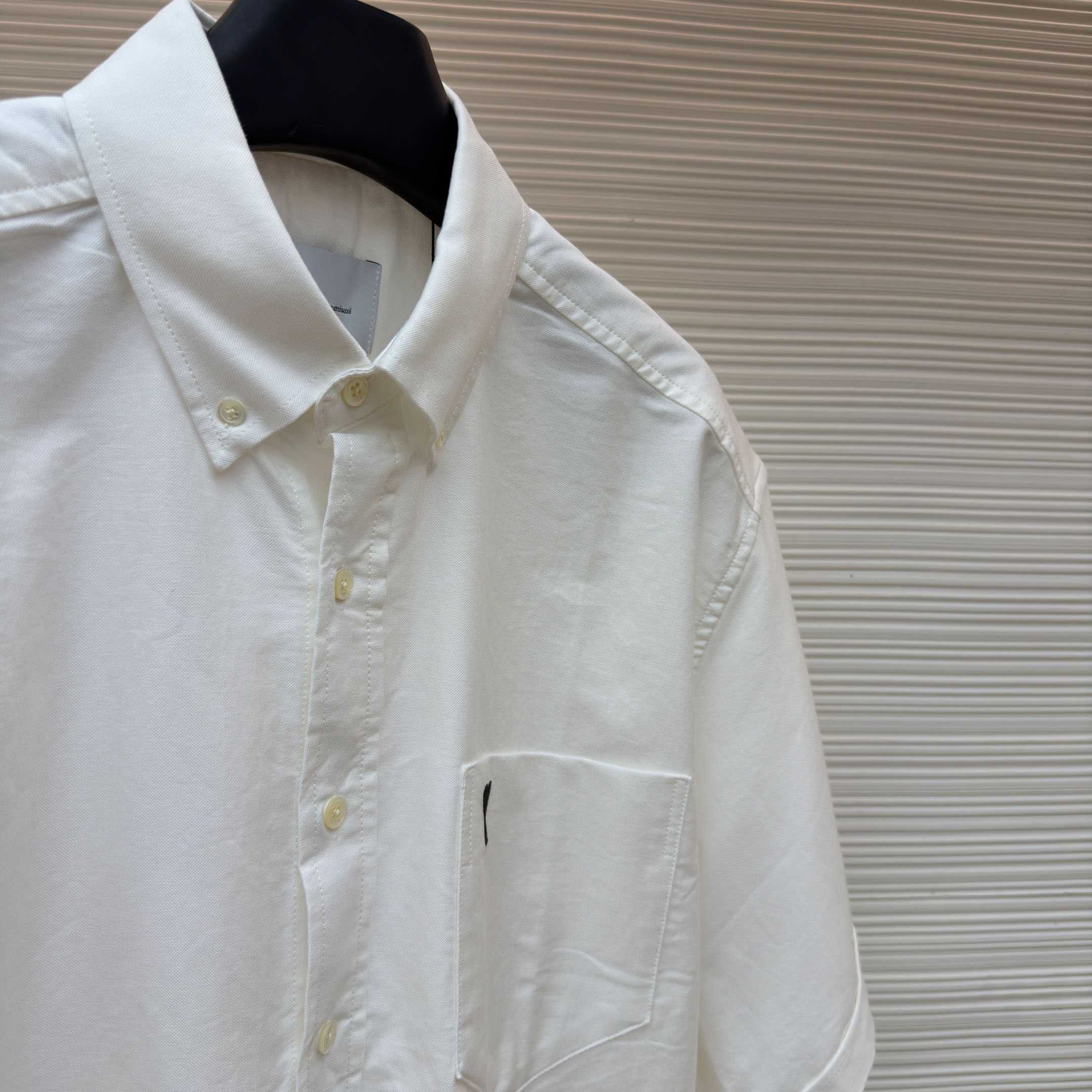 AMI Paris Ami Button-Down Short-Sleeve Shirt - DesignerGu