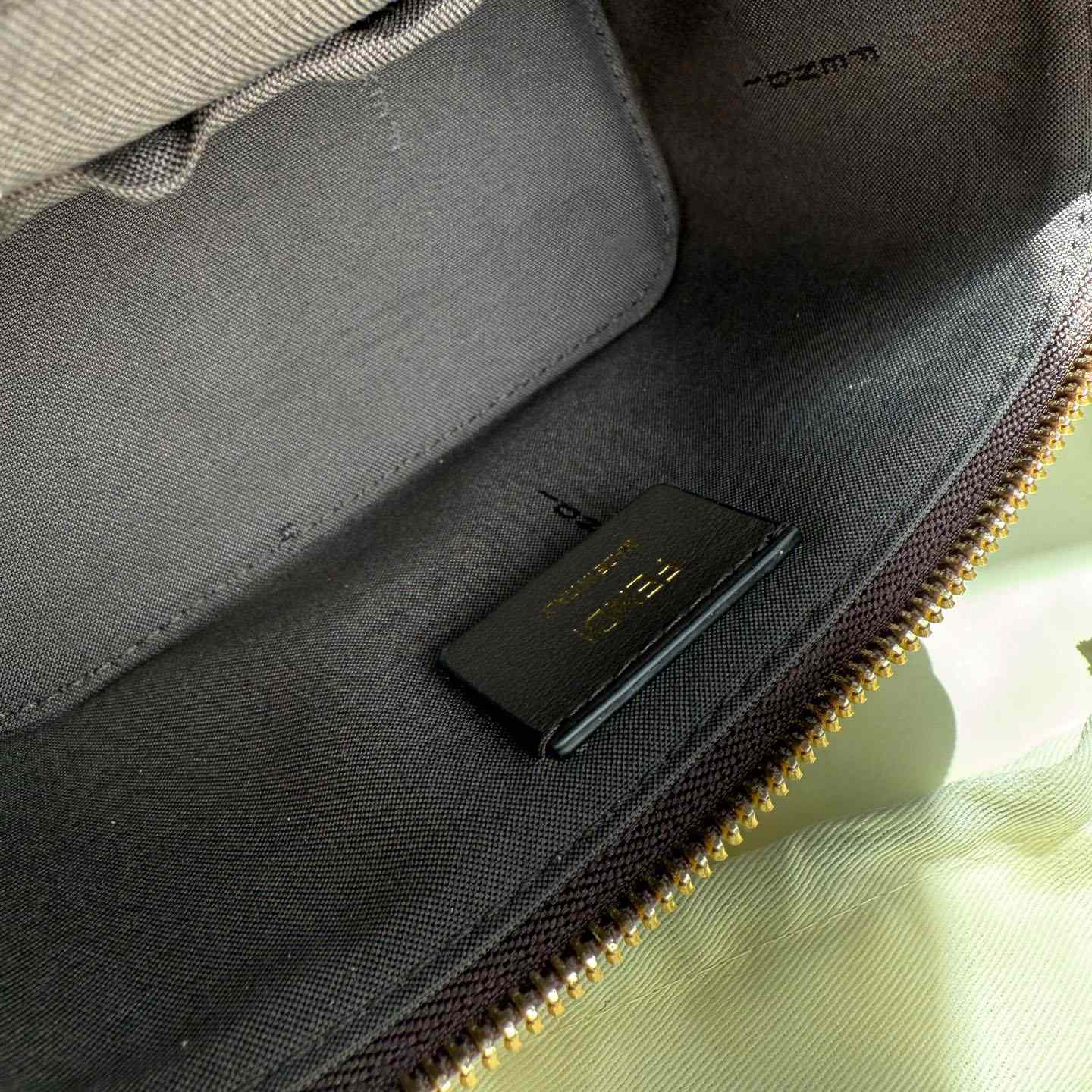 Fendi Tobacco Brown FF Jacquard Fabric Mini-Bag - DesignerGu