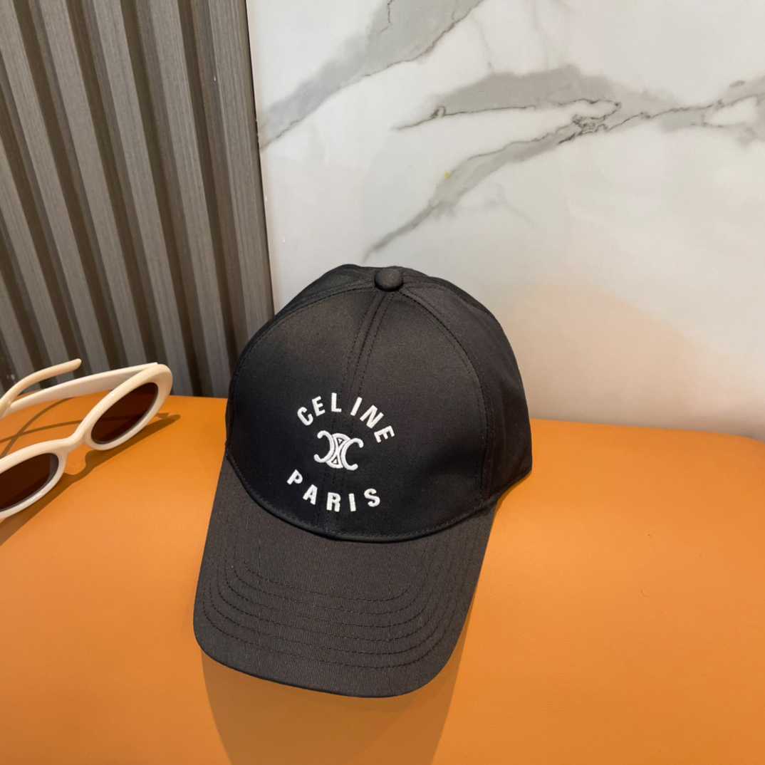 Celine Paris Triomphe Embroidered Baseball Cap  - DesignerGu