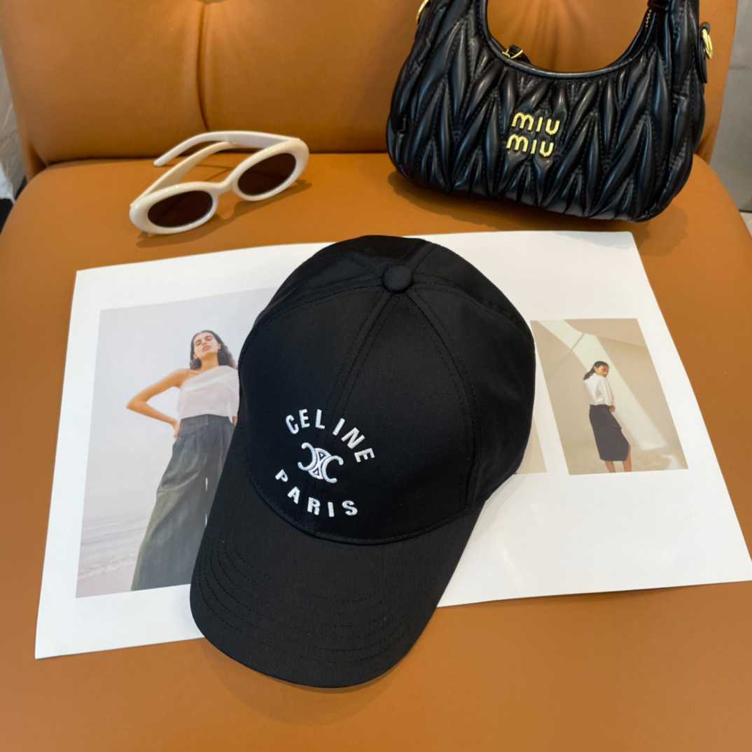 Celine Paris Triomphe Embroidered Baseball Cap  - DesignerGu