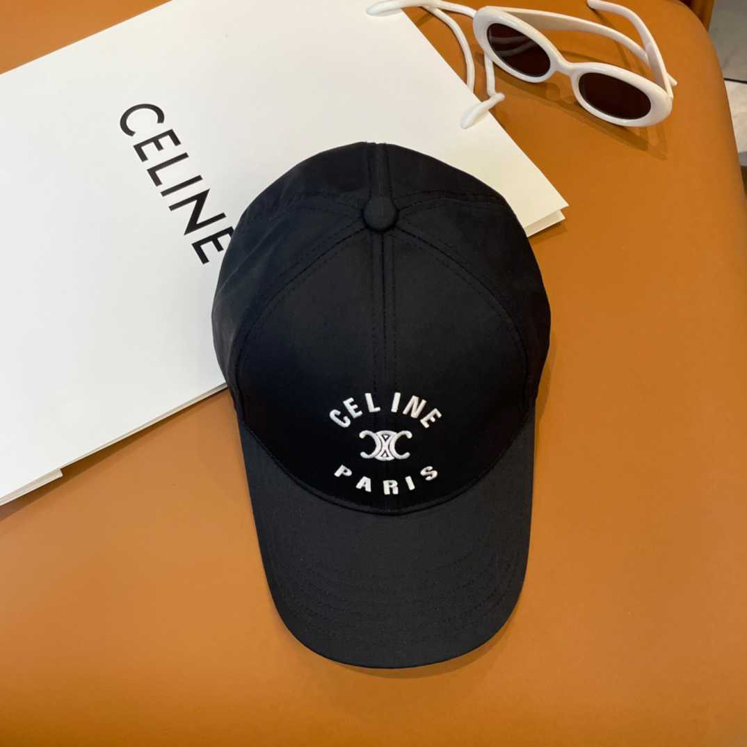 Celine Paris Triomphe Embroidered Baseball Cap  - DesignerGu