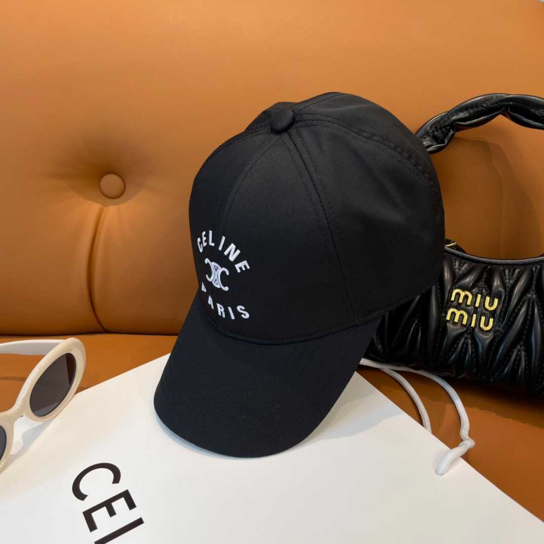 Celine Paris Triomphe Embroidered Baseball Cap  - DesignerGu