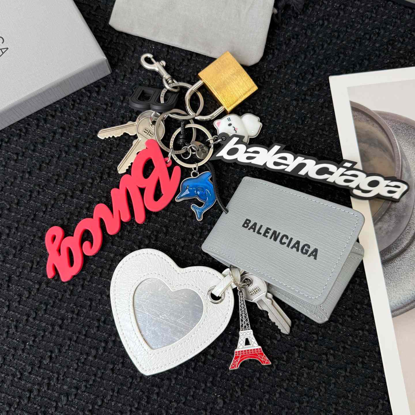 Balenciaga Turner Charm/Keychain In Multicolored - DesignerGu