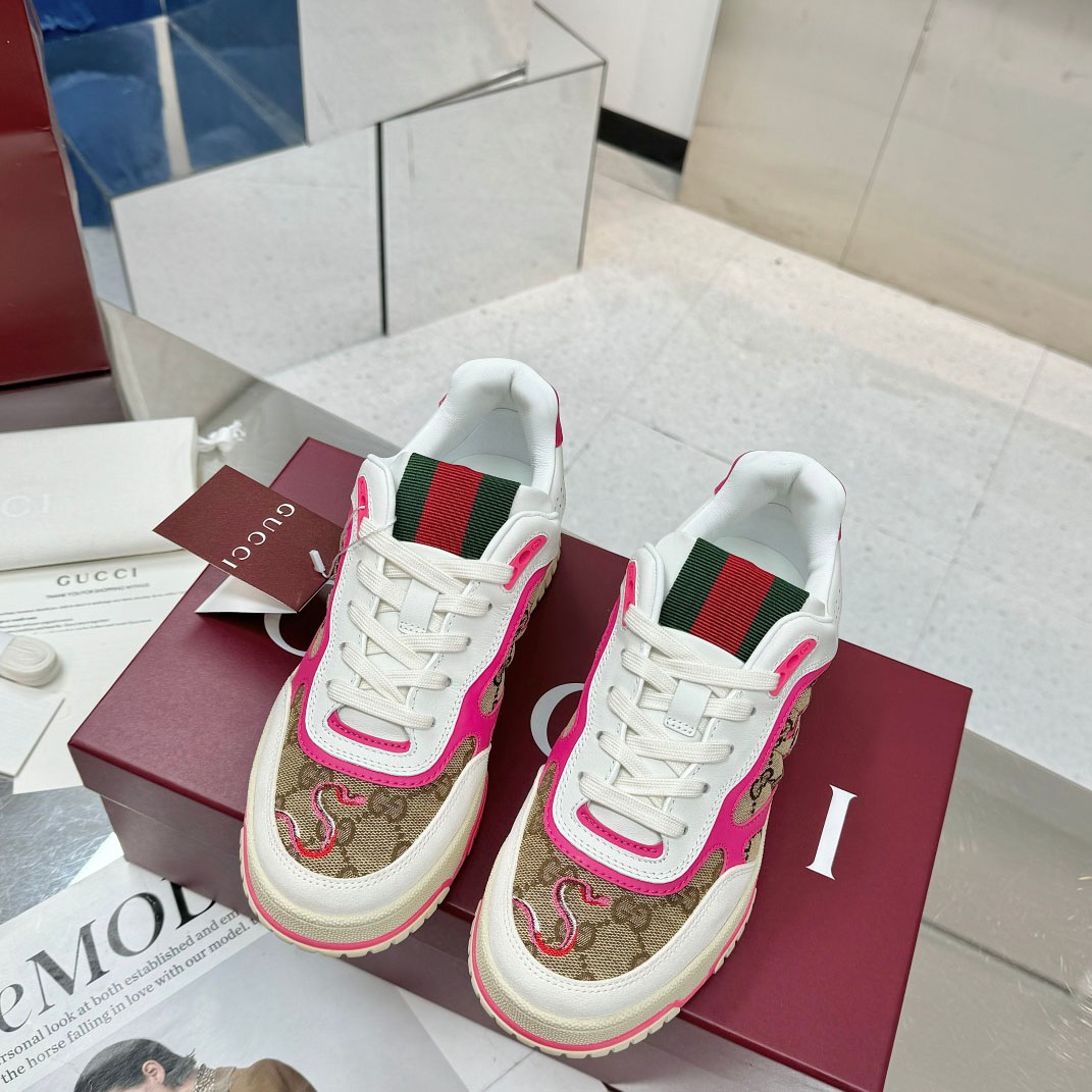 Gucci Re-Web Sneakers - DesignerGu