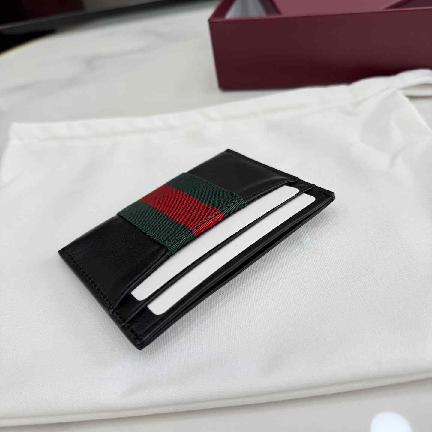Gucci Web Trademark Card Case - DesignerGu