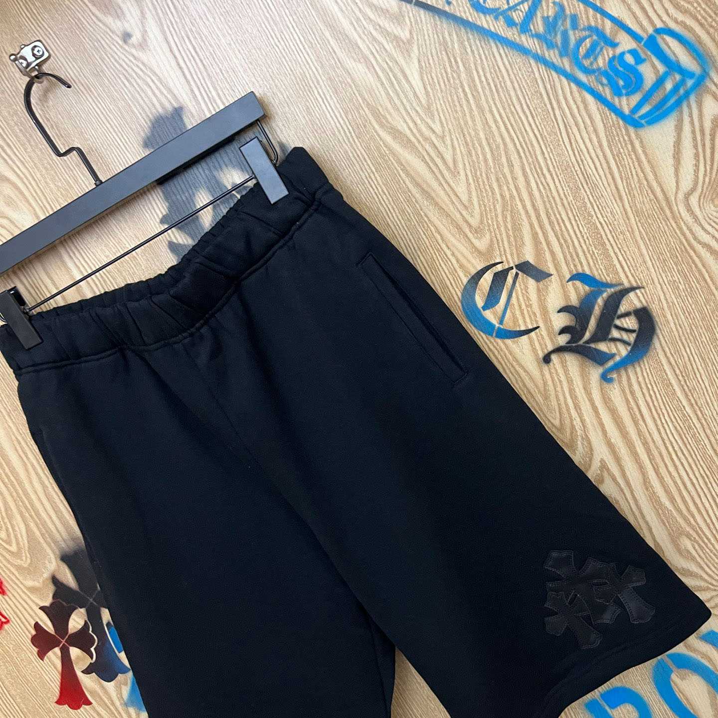 Chrome Hearts Cross Patch Sweatshorts - DesignerGu