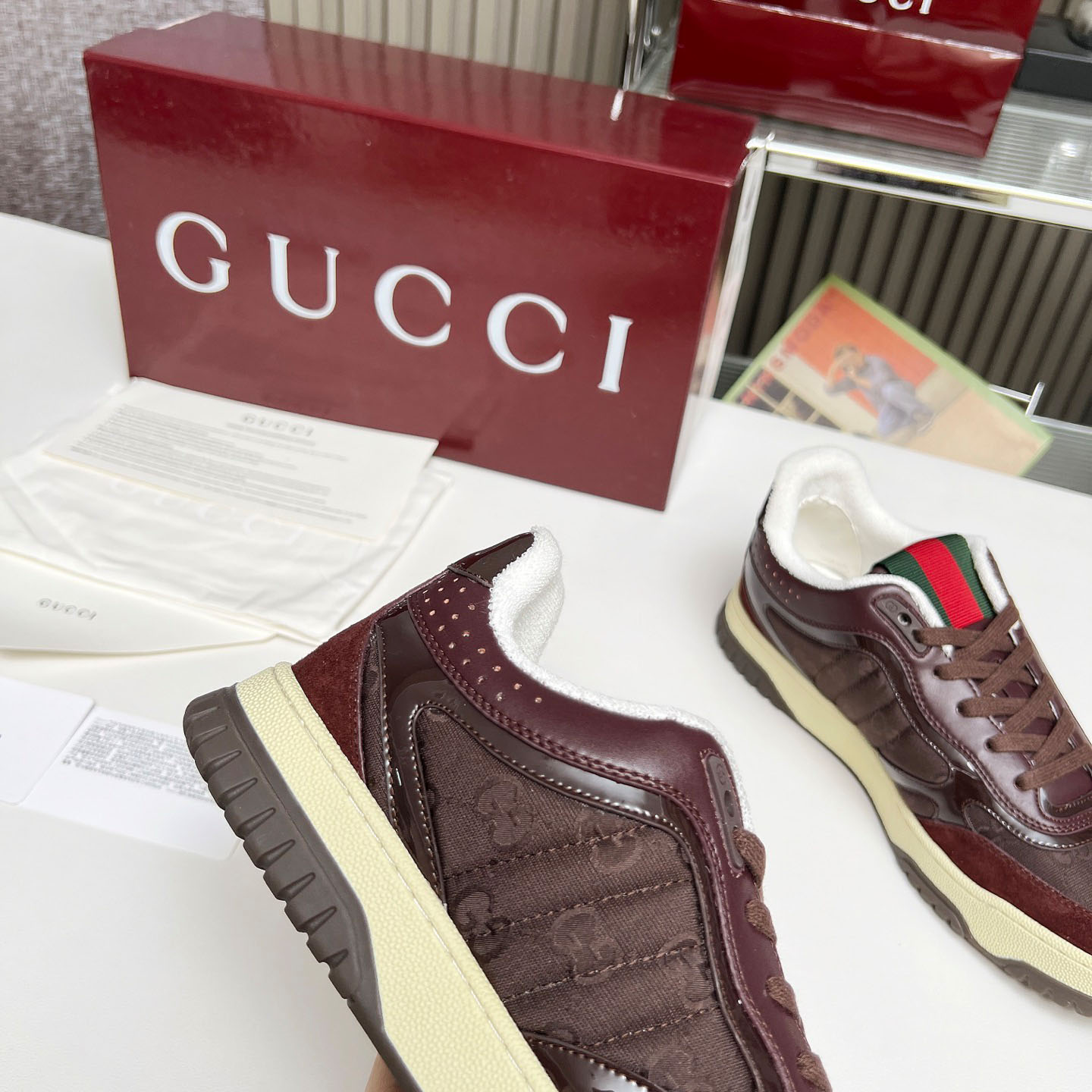 Gucci Re-Web Sneakers - DesignerGu