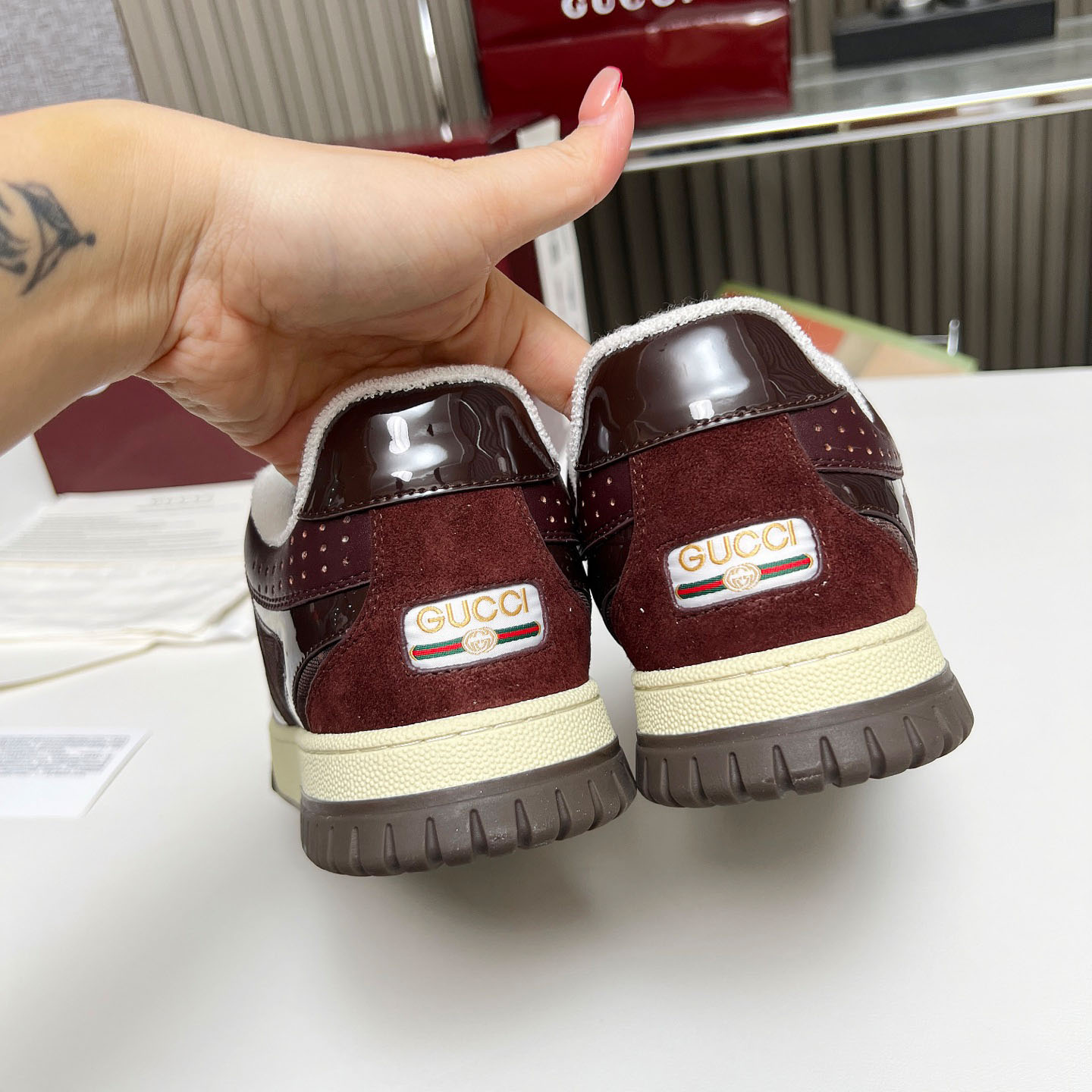 Gucci Re-Web Sneakers - DesignerGu