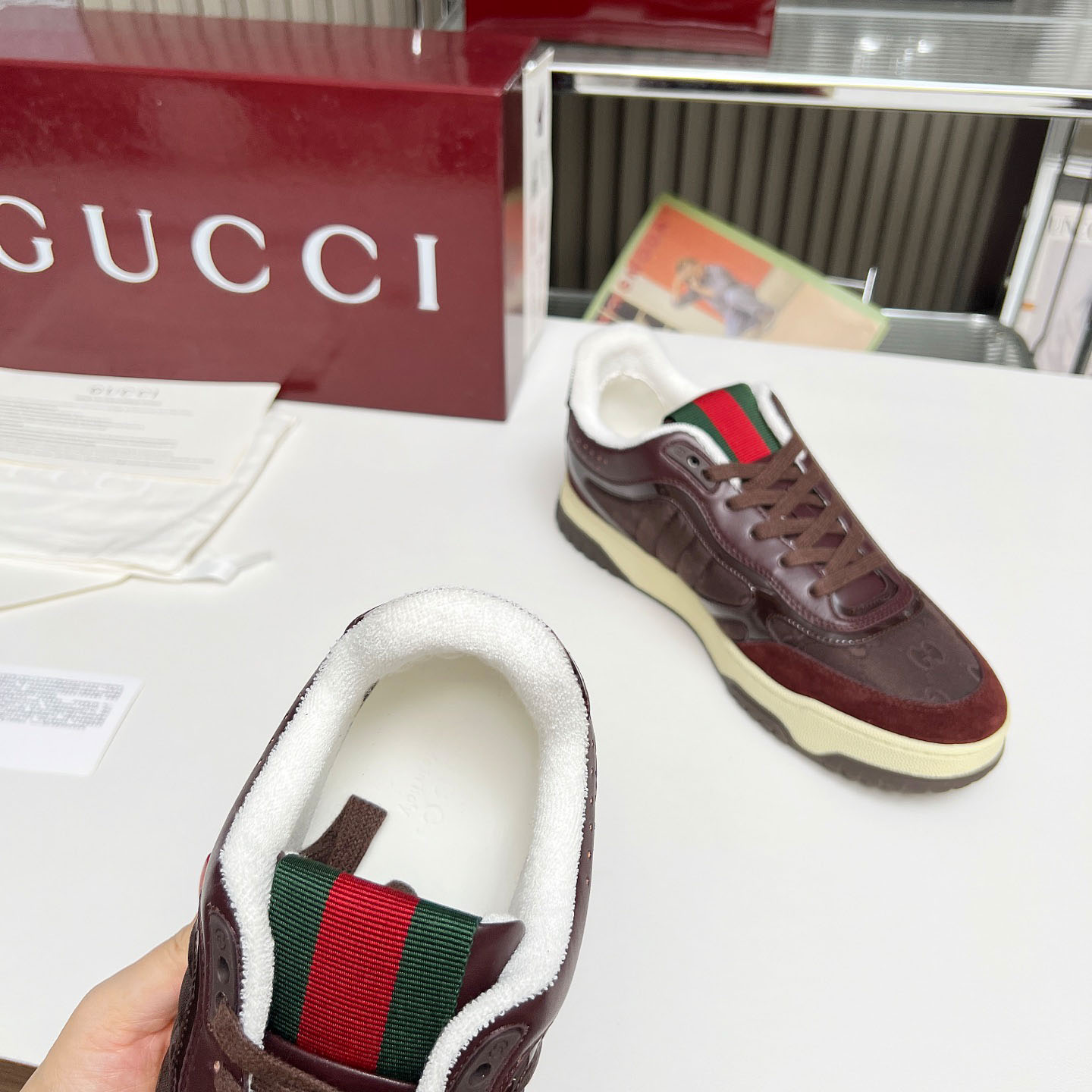 Gucci Re-Web Sneakers - DesignerGu