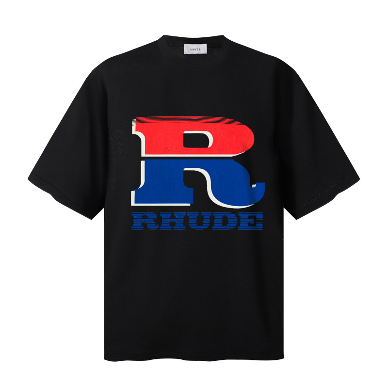 Rhude Split Petrol Logo T-shirt - DesignerGu