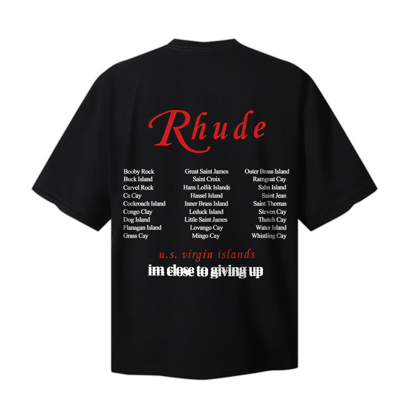 Rhude USVI Regatta Tour Long-Sleeve Tee 'Black' - DesignerGu