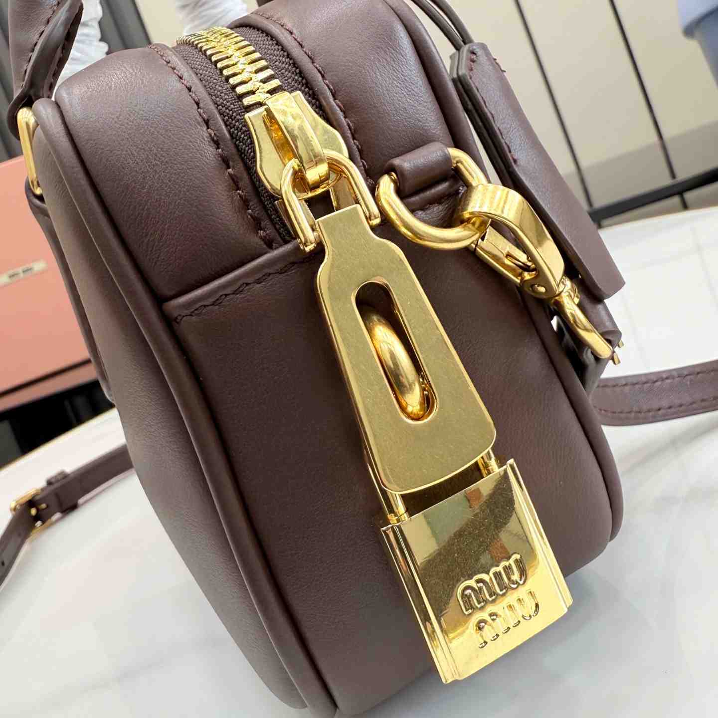 Miu Miu Arcadie Leather Bag 5BB123 - DesignerGu