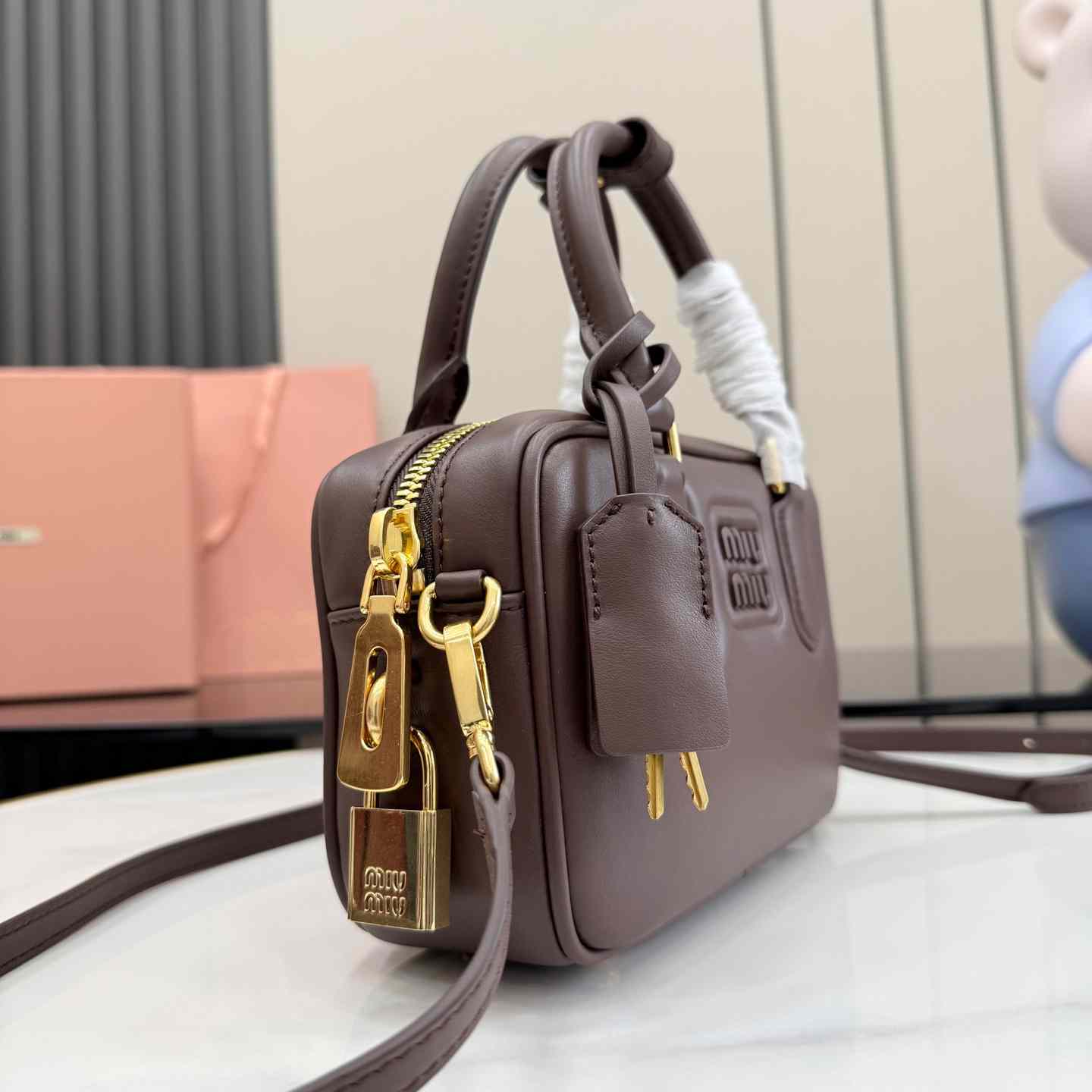 Miu Miu Arcadie Leather Bag 5BB123 - DesignerGu