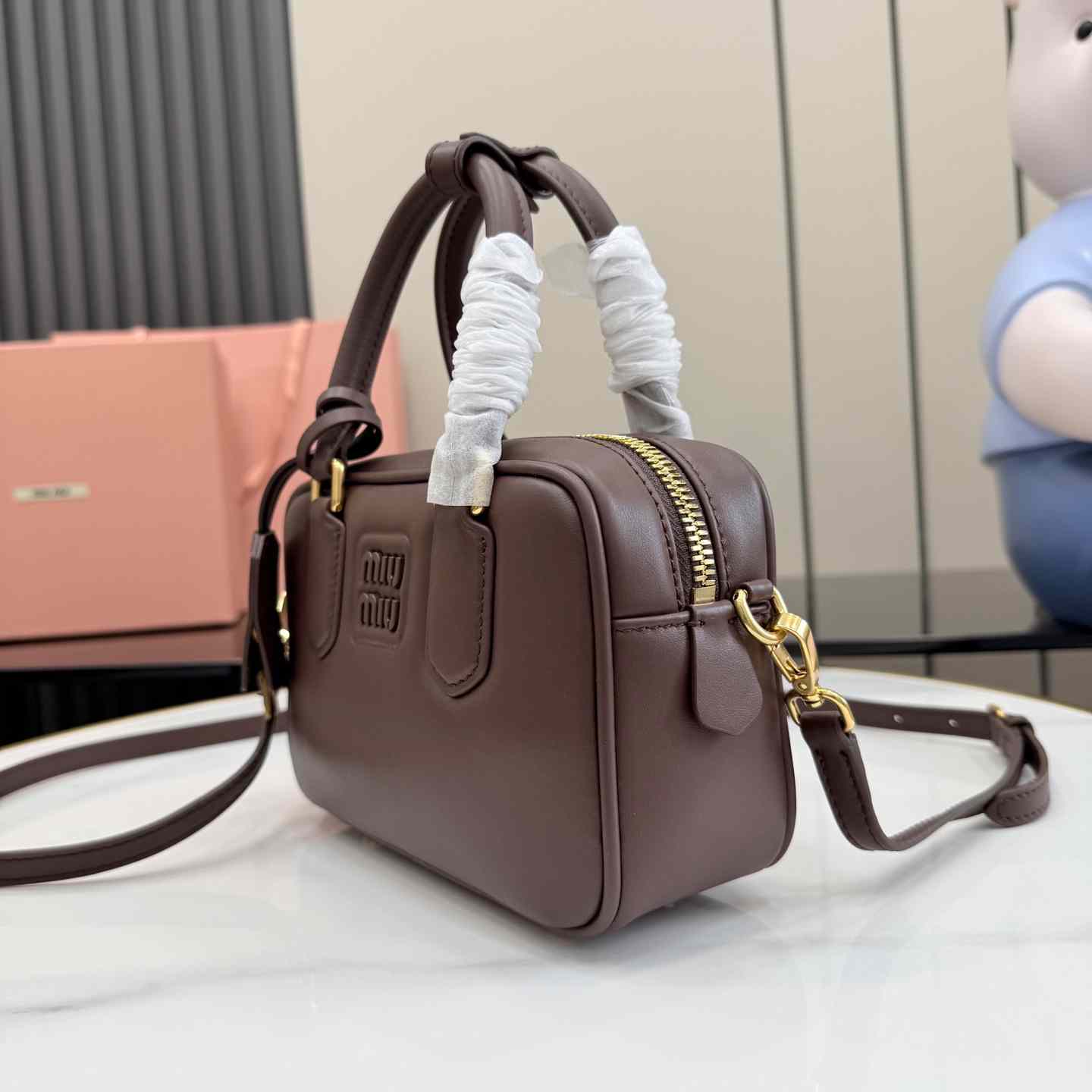 Miu Miu Arcadie Leather Bag 5BB123 - DesignerGu
