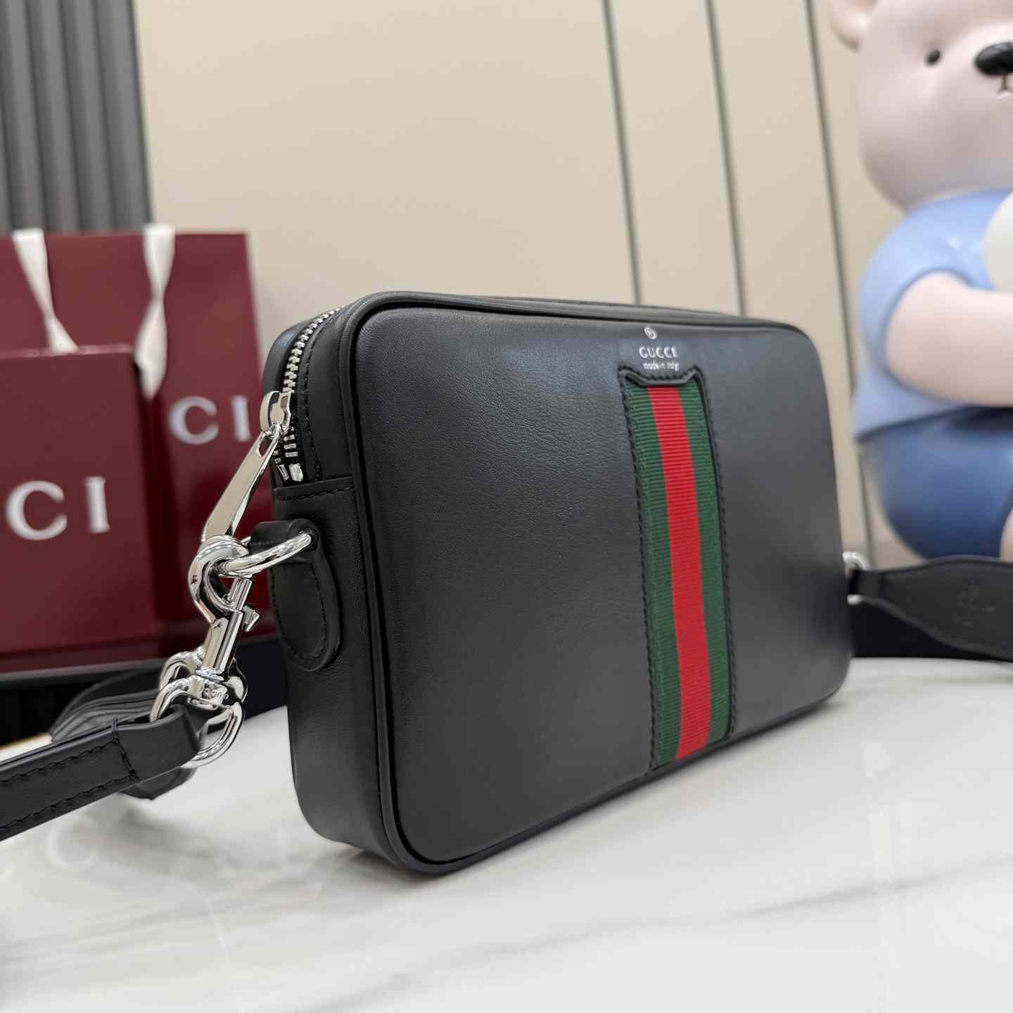 Gucci Web Trademark Small Crossbody Bag 866982 - DesignerGu