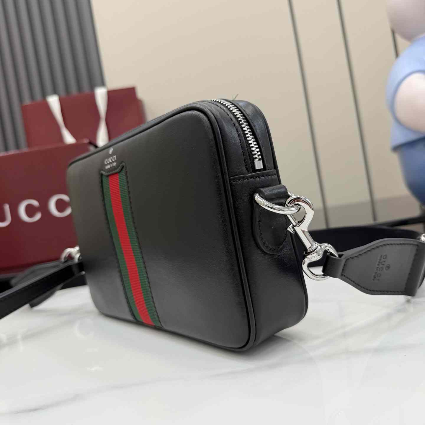 Gucci Web Trademark Small Crossbody Bag 866982 - DesignerGu