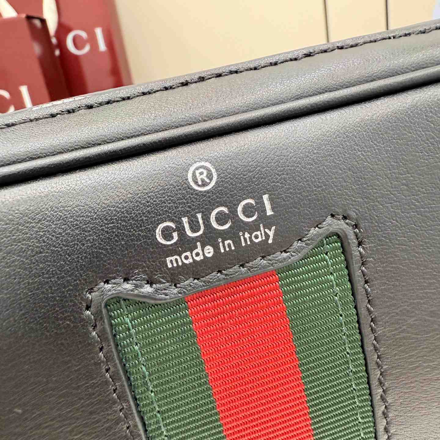 Gucci Web Trademark Small Crossbody Bag 866982 - DesignerGu