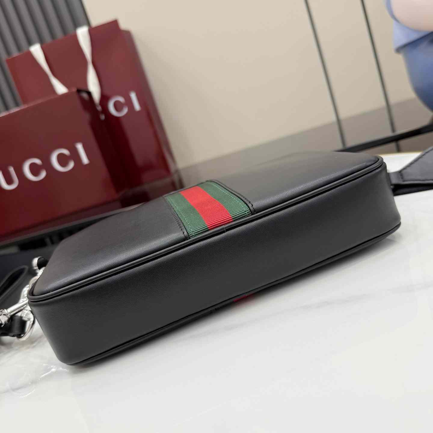 Gucci Web Trademark Small Crossbody Bag 866982 - DesignerGu