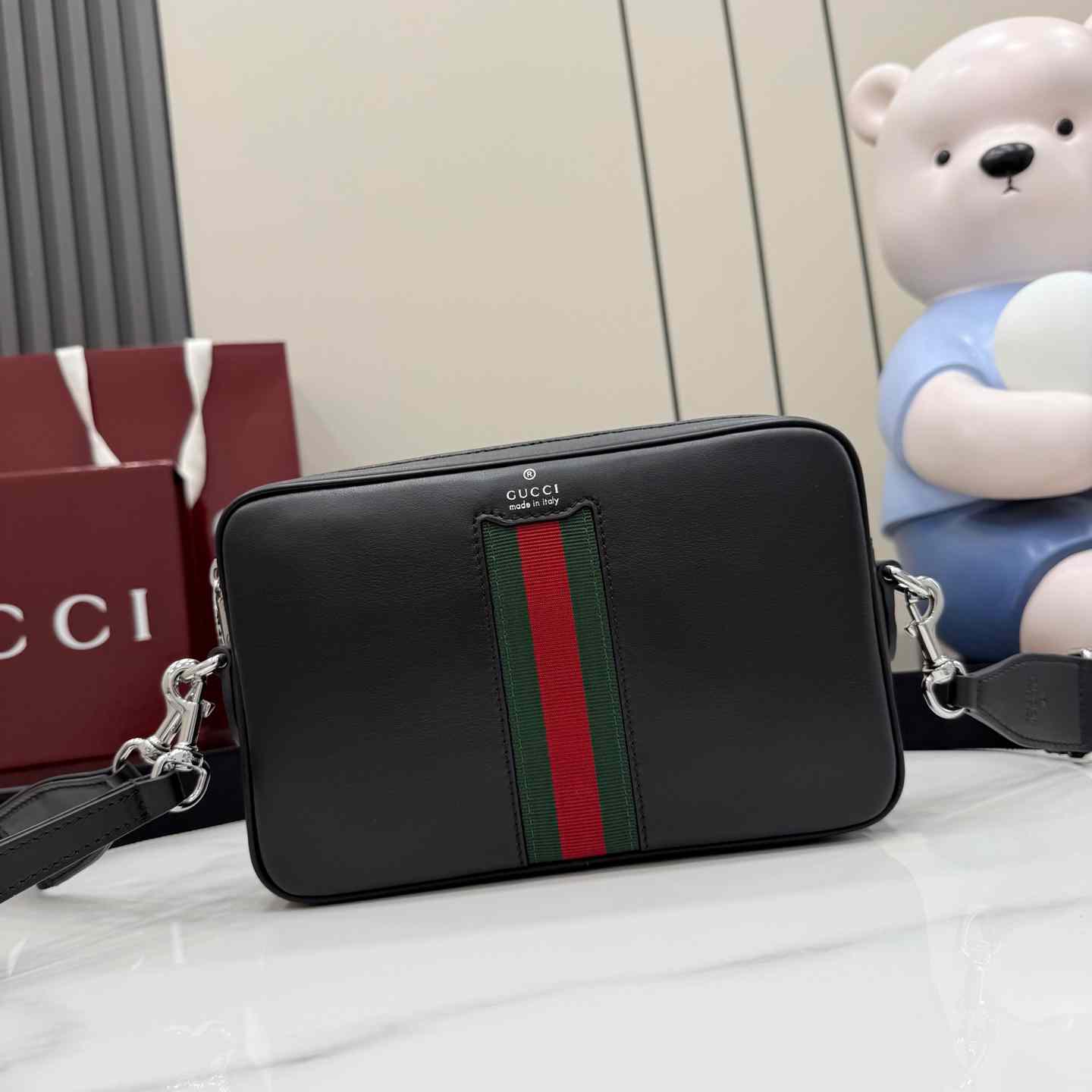 Gucci Web Trademark Small Crossbody Bag 866982 - DesignerGu