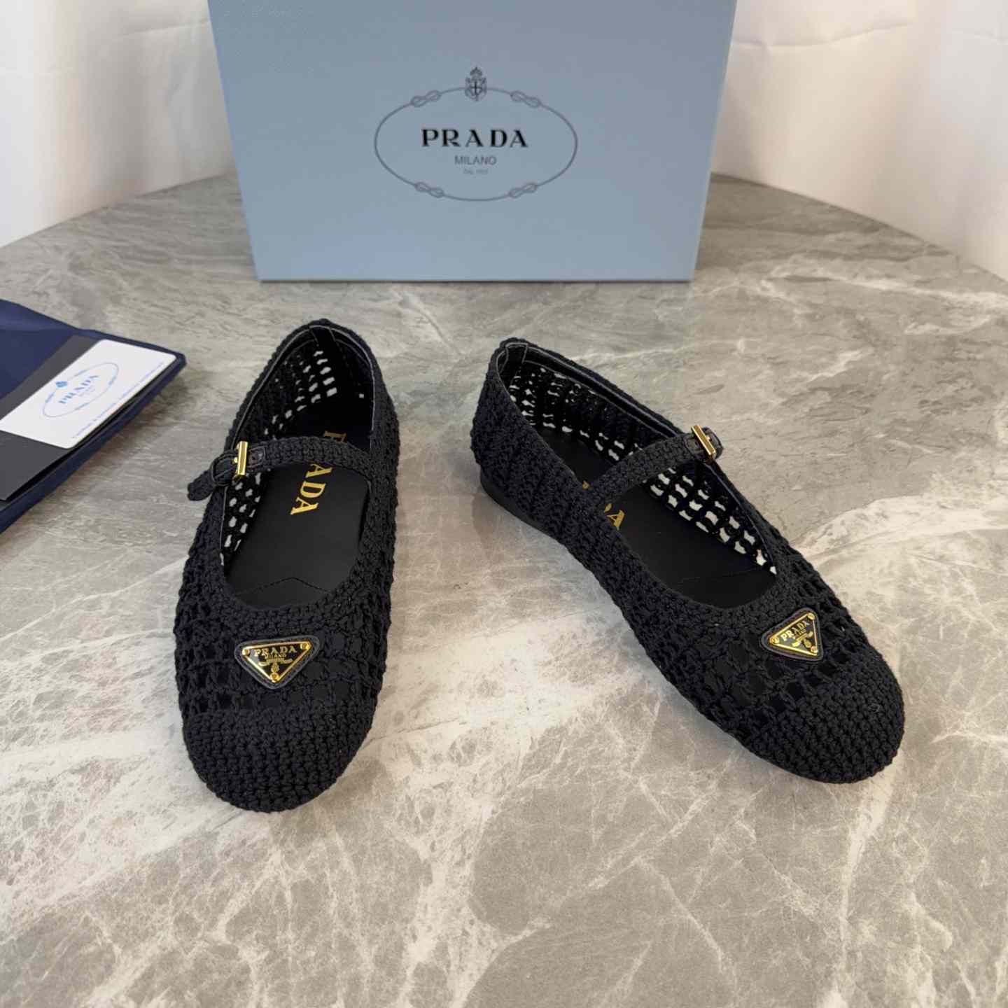 Prada Crochet Ballerinas - DesignerGu