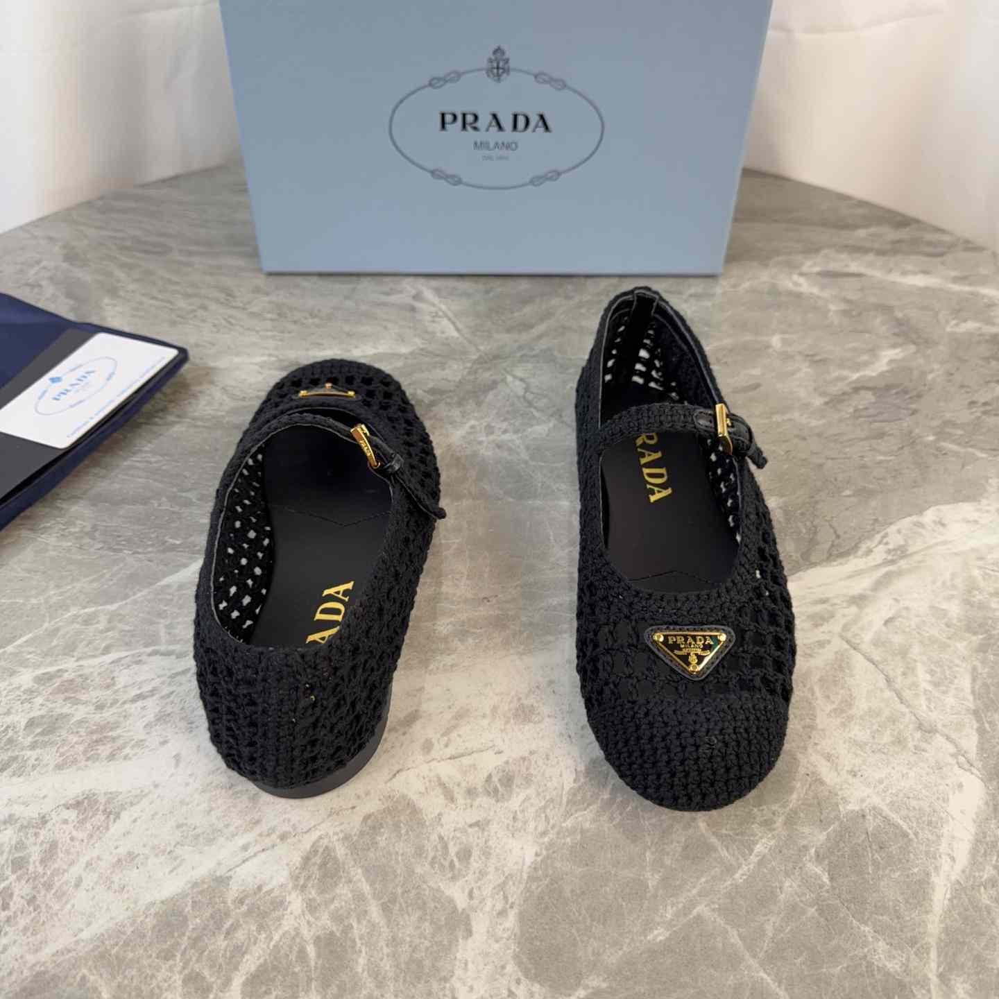 Prada Crochet Ballerinas - DesignerGu