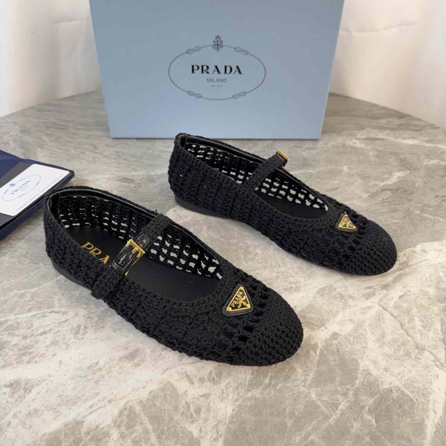 Prada Crochet Ballerinas - DesignerGu