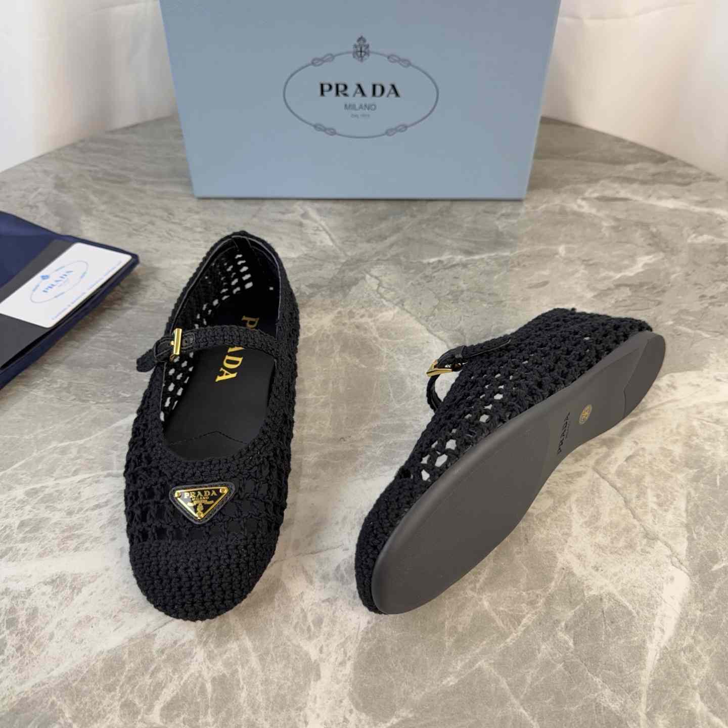 Prada Crochet Ballerinas - DesignerGu