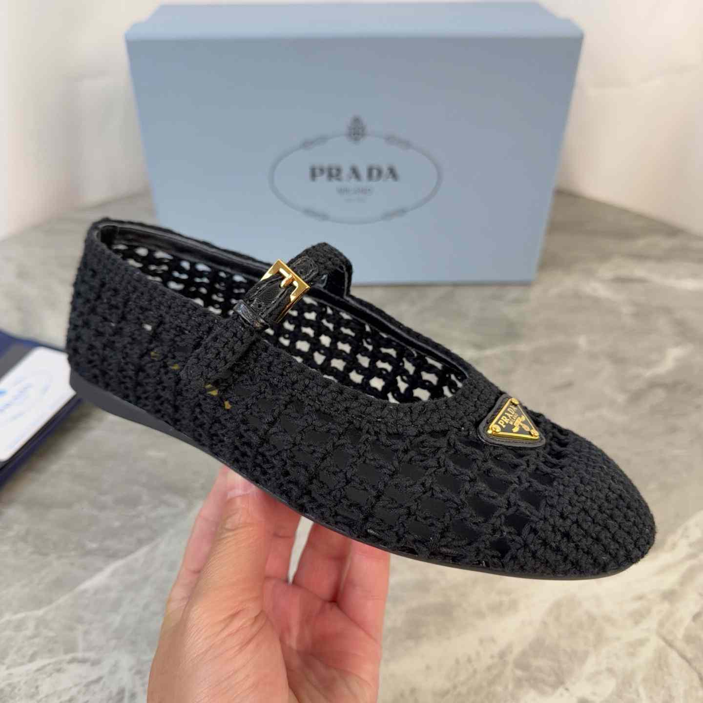 Prada Crochet Ballerinas - DesignerGu