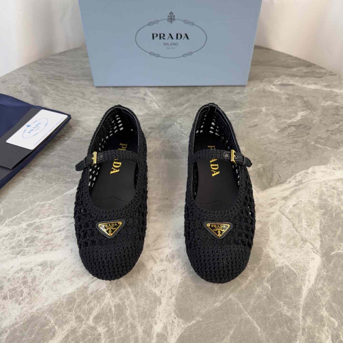 Prada Crochet Ballerinas - DesignerGu