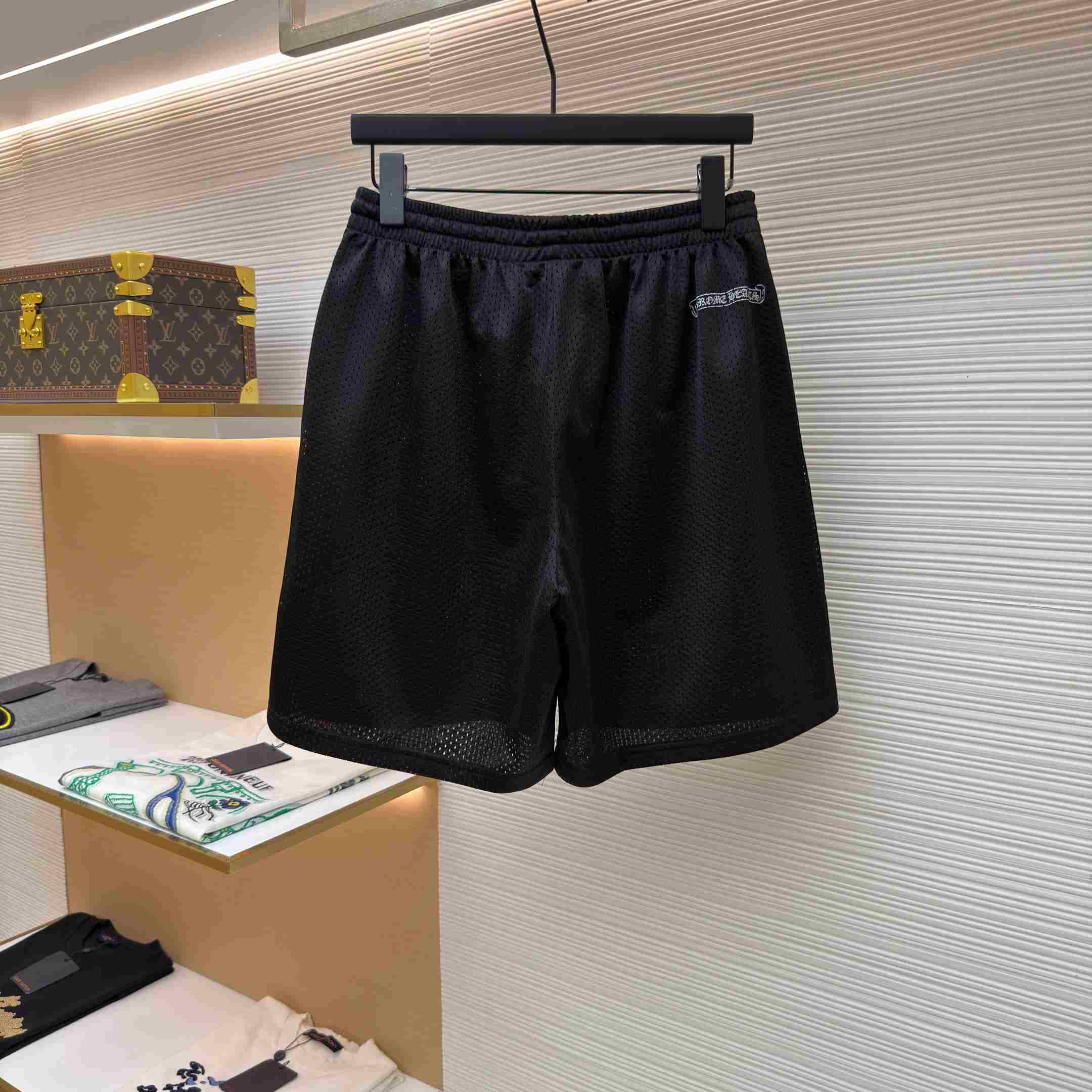 Chrome Hearts Mesh Varsity Shorts 'Black' - DesignerGu