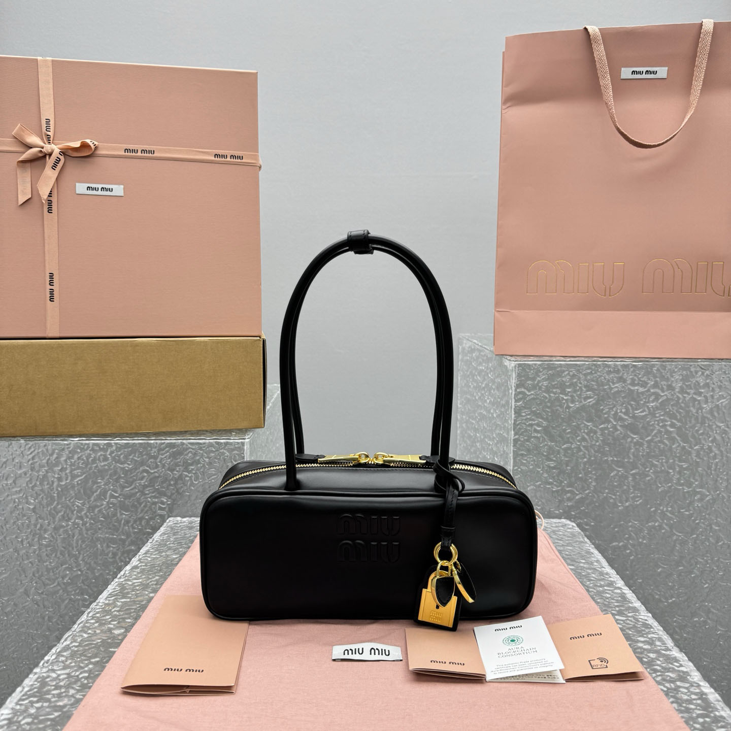 Miu Miu Beau Leather Bag - DesignerGu