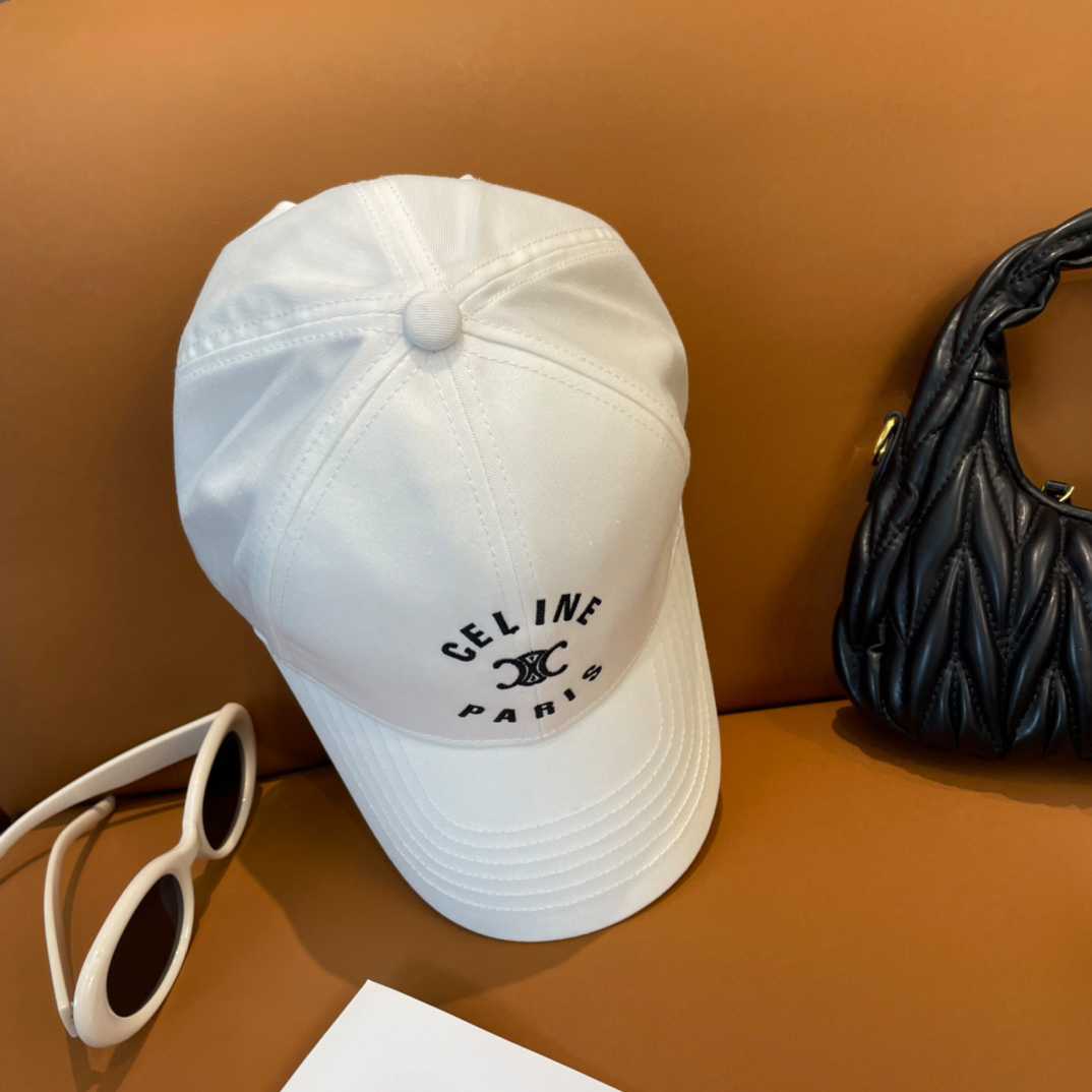 Celine Paris Triomphe Embroidered Baseball Cap  - DesignerGu