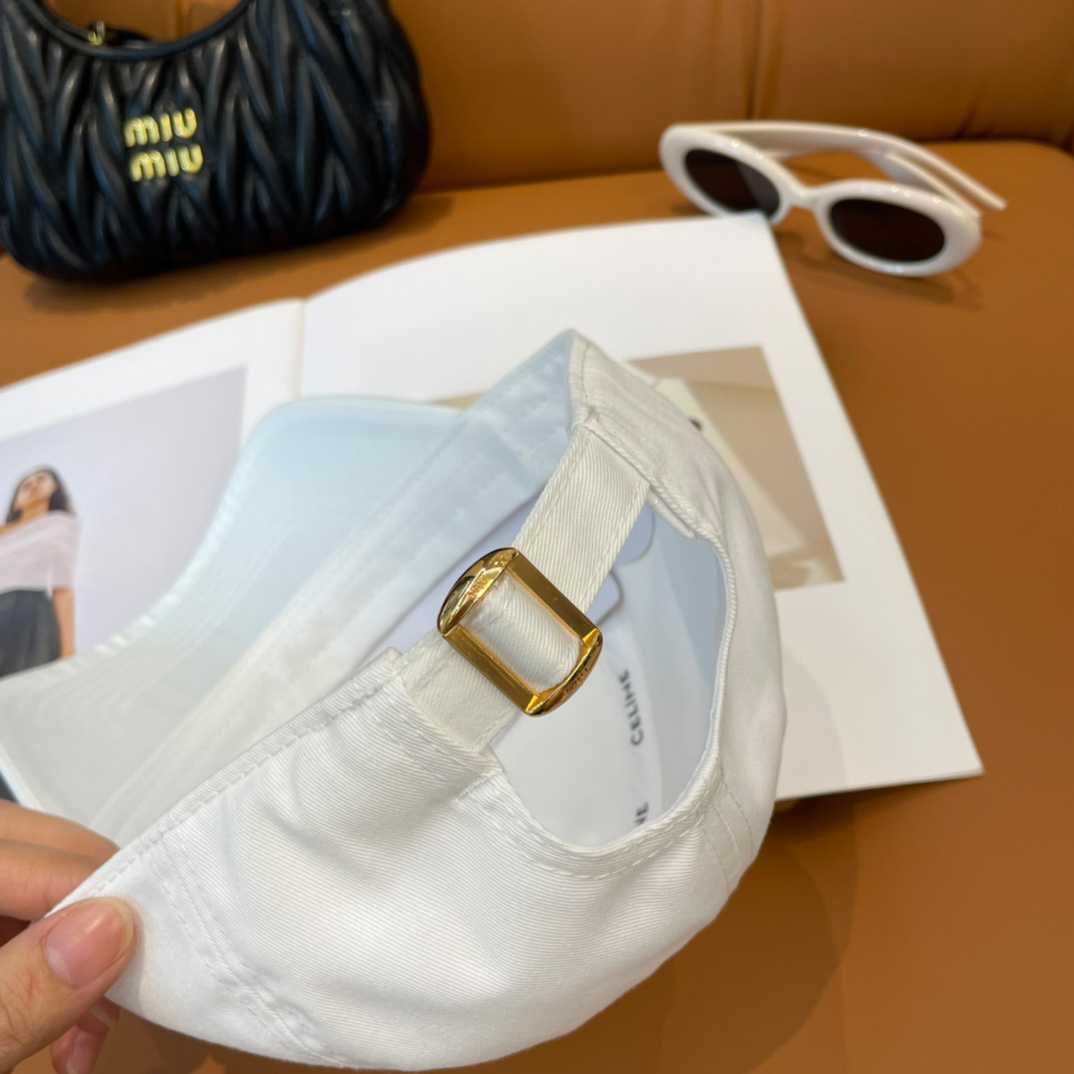Celine Paris Triomphe Embroidered Baseball Cap  - DesignerGu