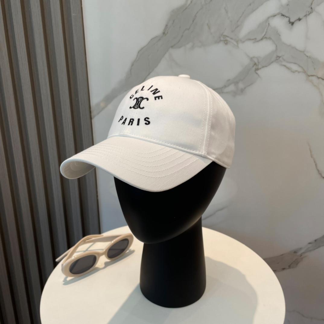 Celine Paris Triomphe Embroidered Baseball Cap  - DesignerGu