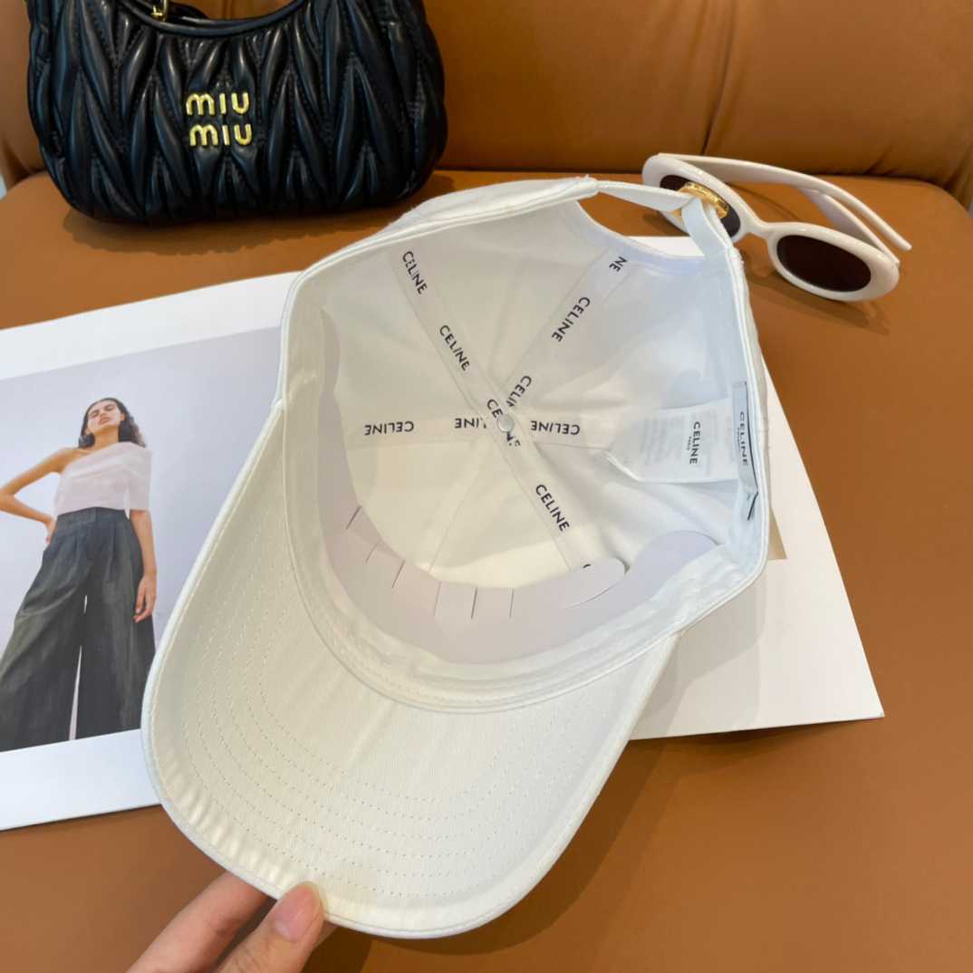 Celine Paris Triomphe Embroidered Baseball Cap  - DesignerGu
