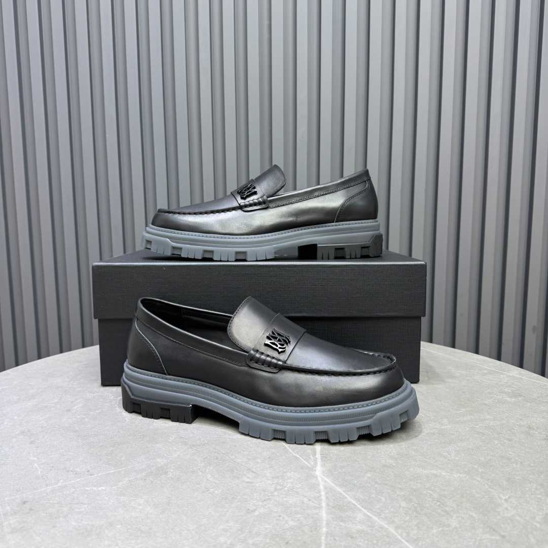 Amiri Black Military Slip-On Loafers - DesignerGu