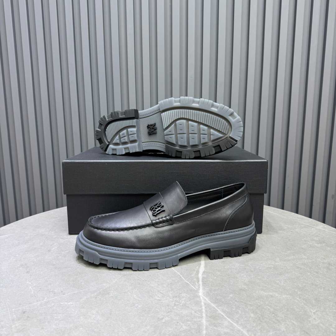 Amiri Black Military Slip-On Loafers - DesignerGu