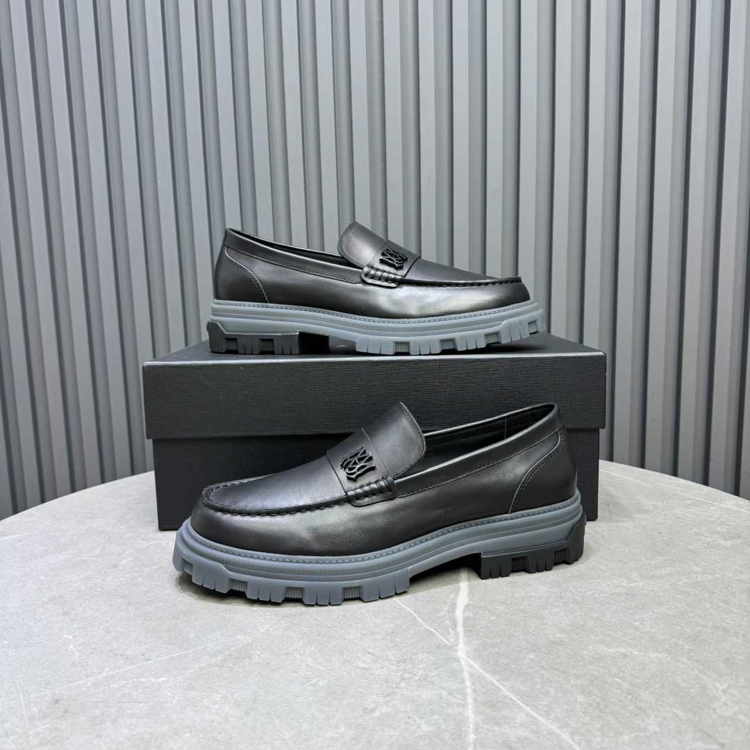 Amiri Black Military Slip-On Loafers - DesignerGu