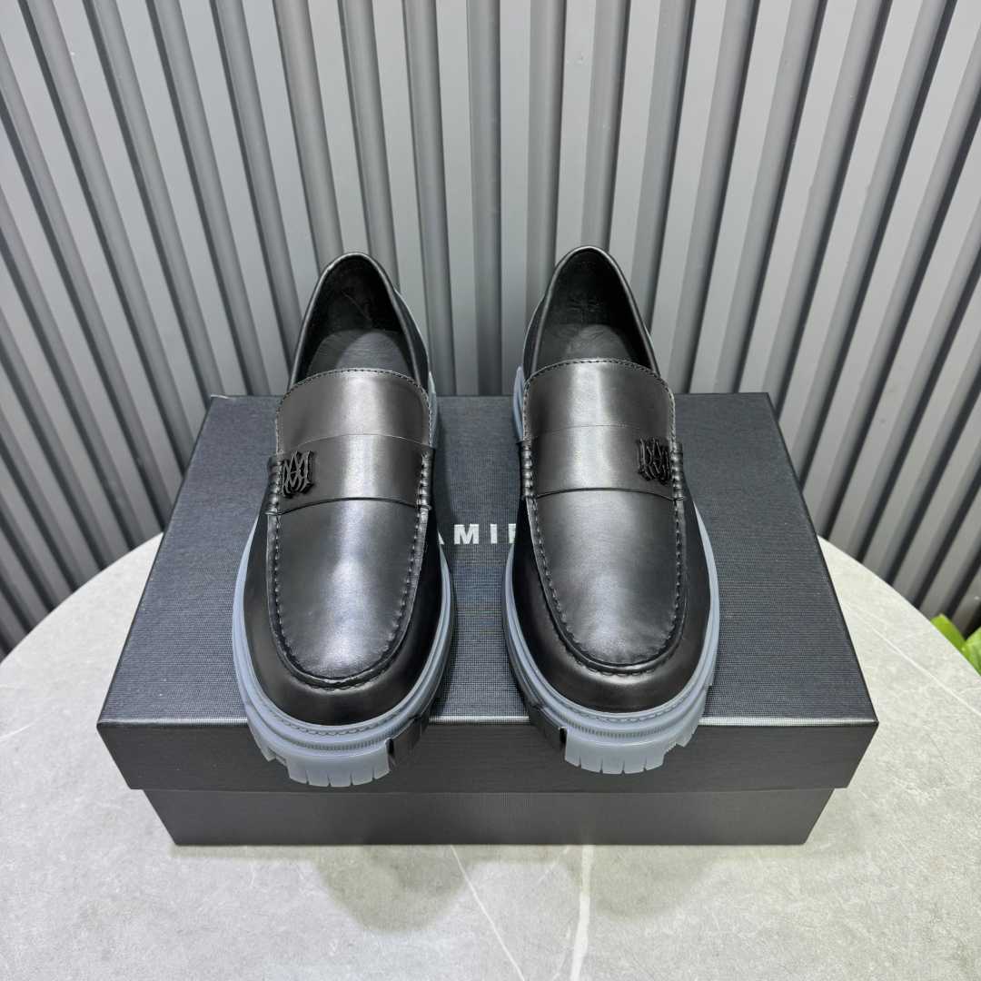 Amiri Black Military Slip-On Loafers - DesignerGu