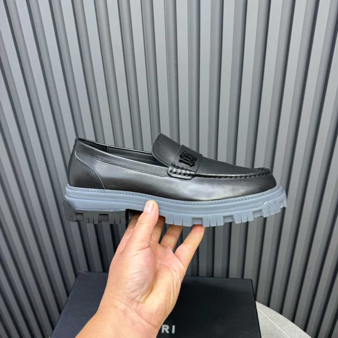 Amiri Black Military Slip-On Loafers - DesignerGu